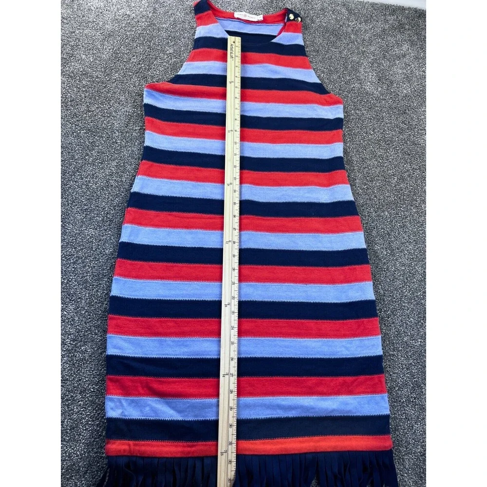TORY BURCH Dress sz S‎ Ariana Fringed Striped cocktail party casual tank